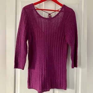 Plum Colored GAP Sweater w/ Scoop Back
